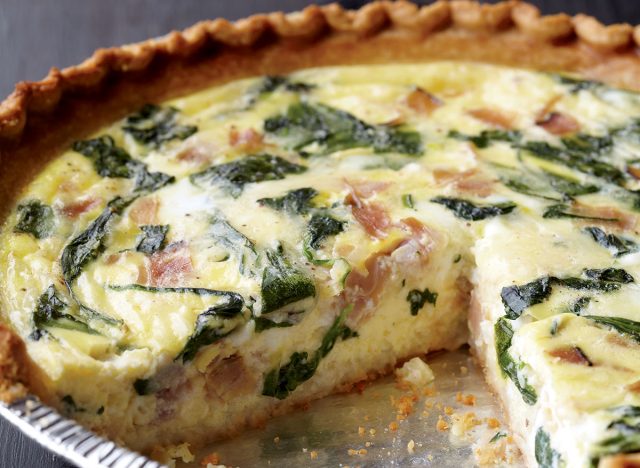 Quiche hypocalorique aux épinards et au jambon