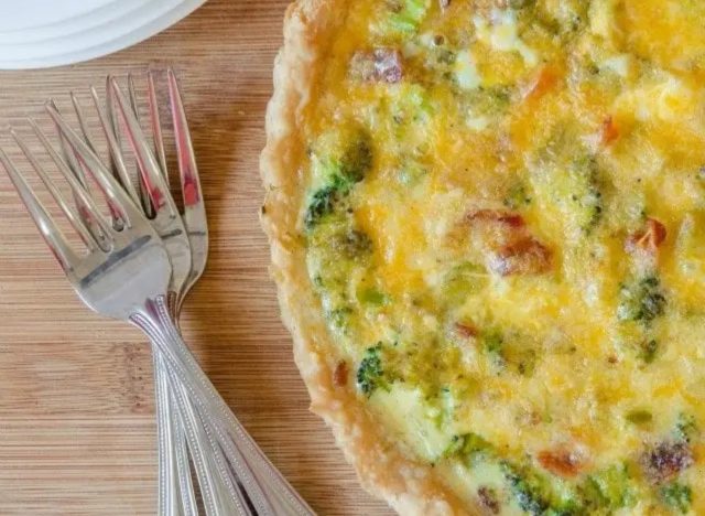 quiche au bacon et au brocoli