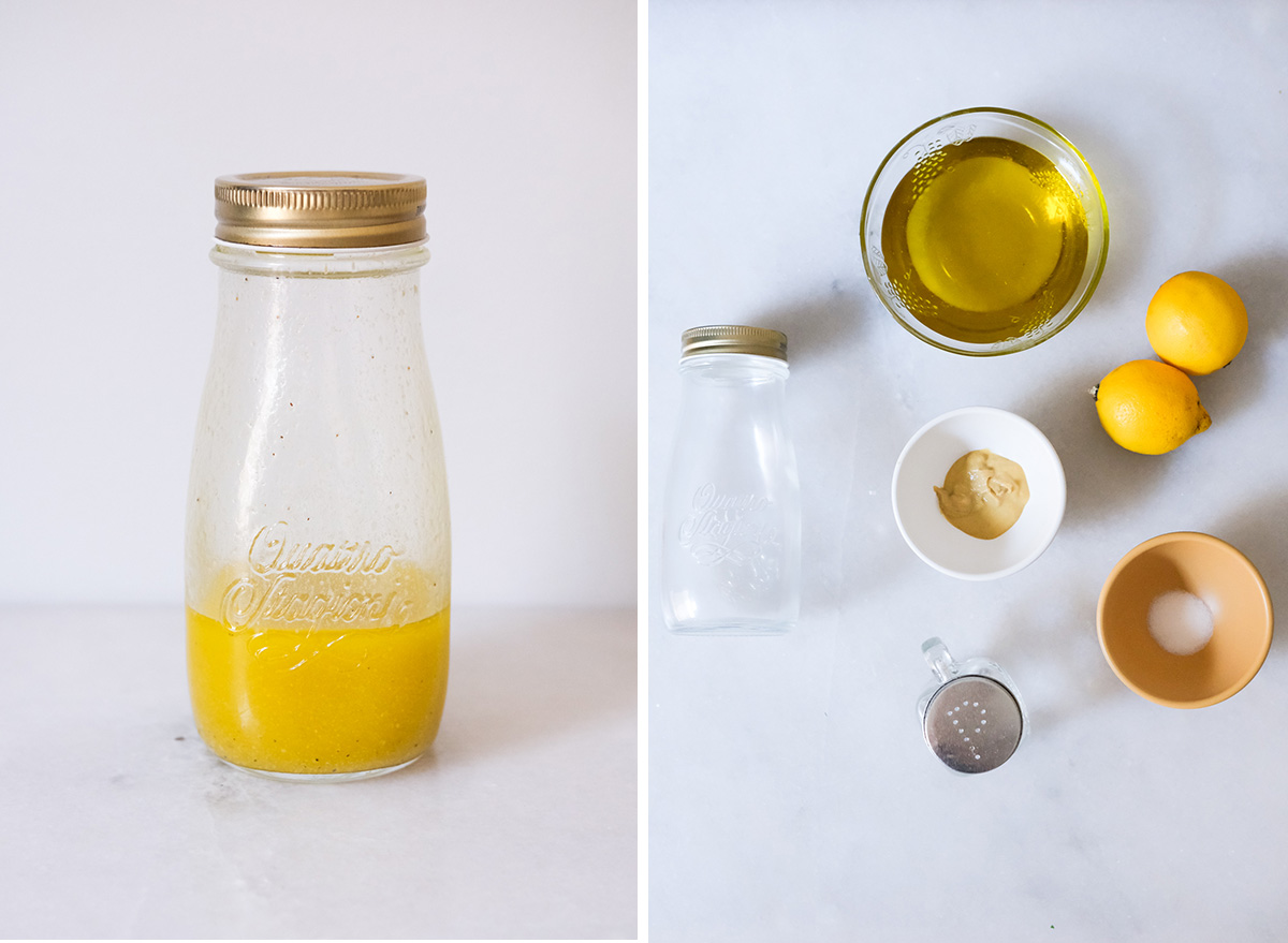 vinaigrette au citron avec ingrédients