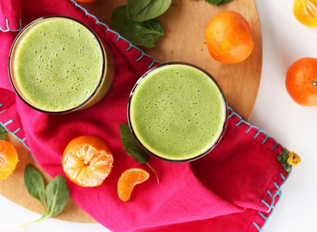 Smoothie vert clémentine