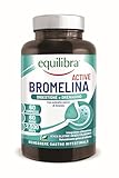 Equilibra, Bromelina Active, 500 mg | 2500 GDU / G, 60 comprimés végétaliens pendant 2 mois, forte bromline, fonction digestive et drainant, contraste la sensation de lourdeur des jambes